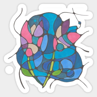 Neurogetic tulip design Sticker